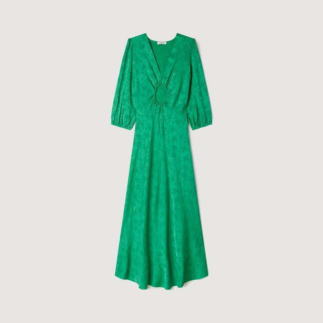 Floral jacquard maxi dress