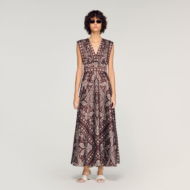 Bandana-print maxi dress