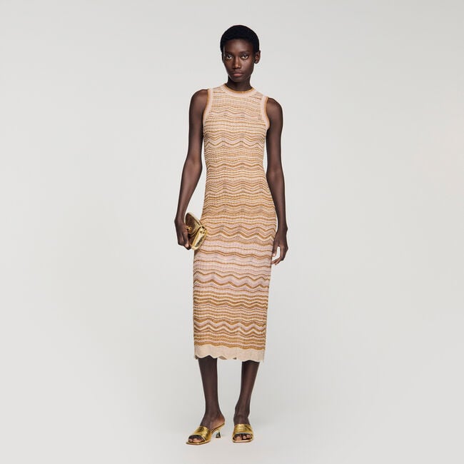 Fancy knit midi dress
