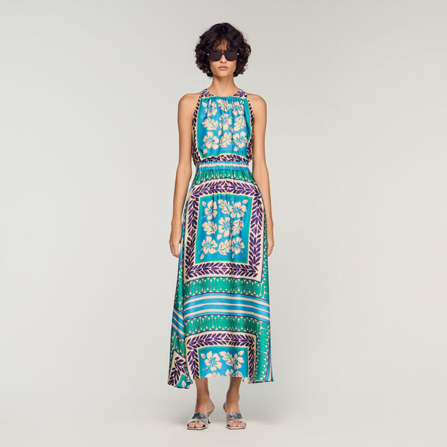 Floral print maxi dress