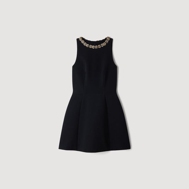 Mini dress with jewel detail