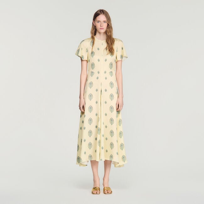 Paisley print midi dress