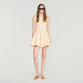 Mini floral jacquard dress