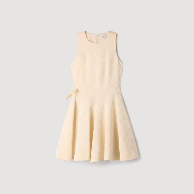Mini floral jacquard dress