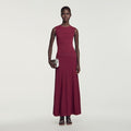 Pointelle knit maxi dress