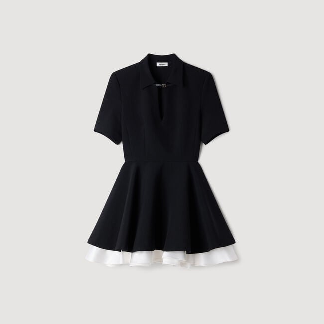Short contrast skater dress