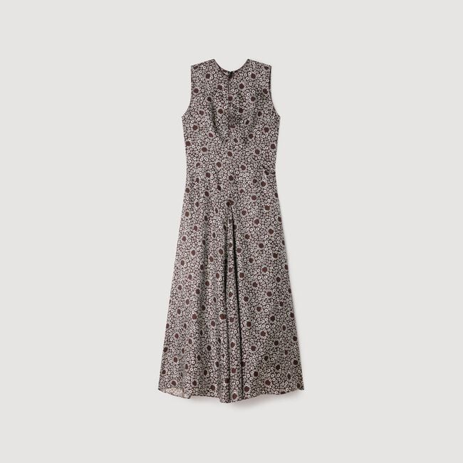 Daisy print midi dress