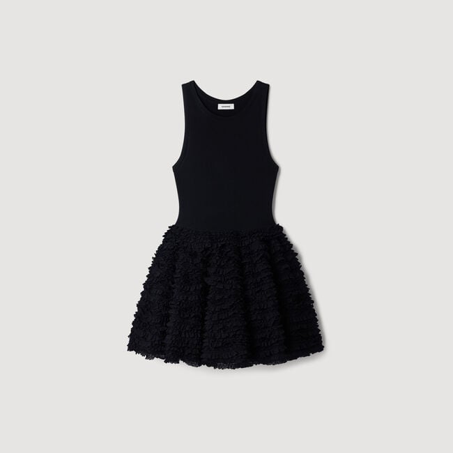 Short ruffled lace dress