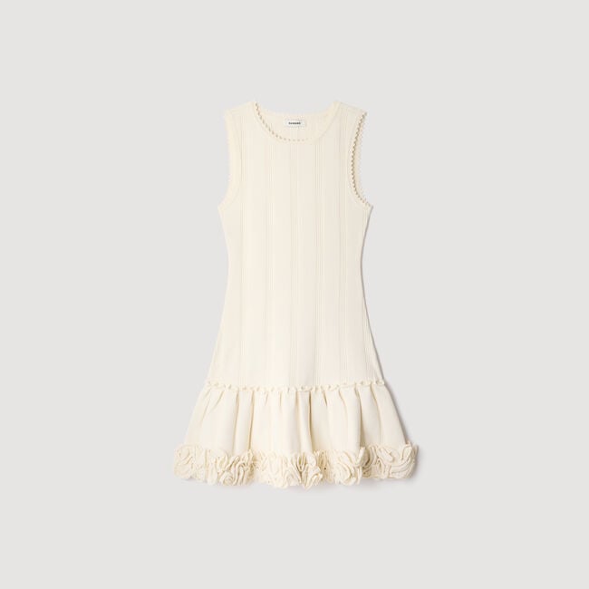Floral knit mini dress