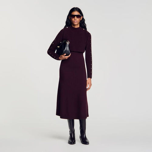2-in-1 knit maxi dress
