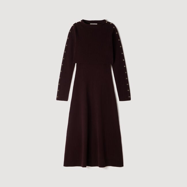 2-in-1 knit maxi dress