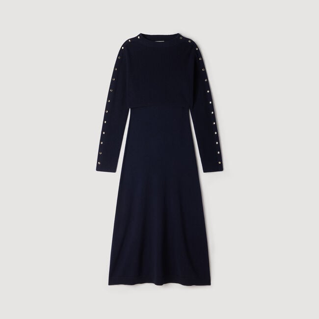 2-in-1 knit maxi dress