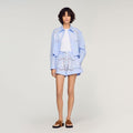 Embroidered cotton shorts
