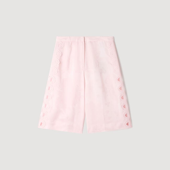 Floral jacquard Bermuda shorts