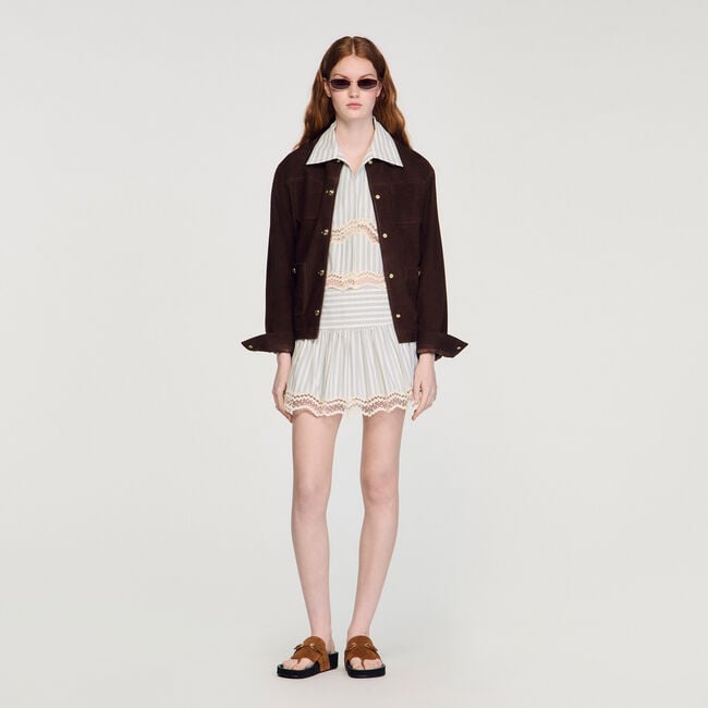 Striped cotton skort