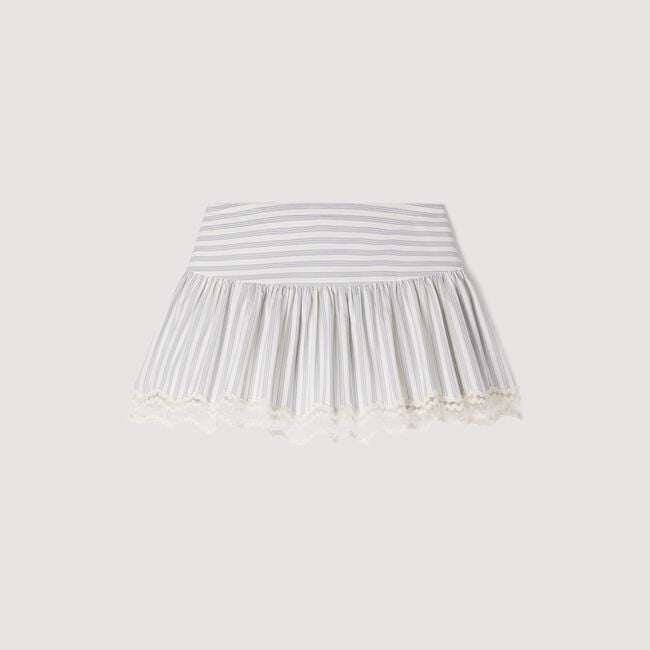 Striped cotton skort