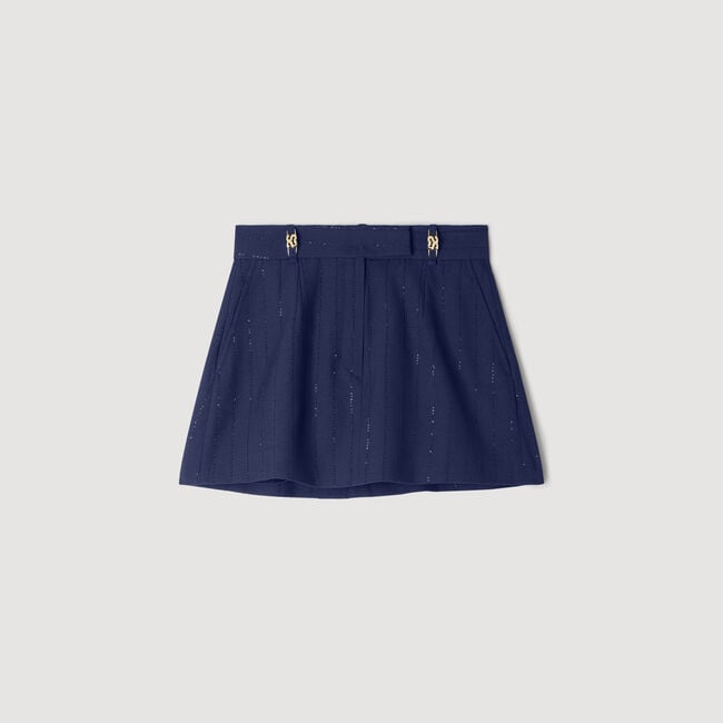Striped sequin skort