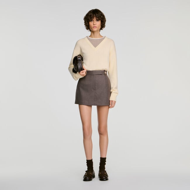 Wool skort