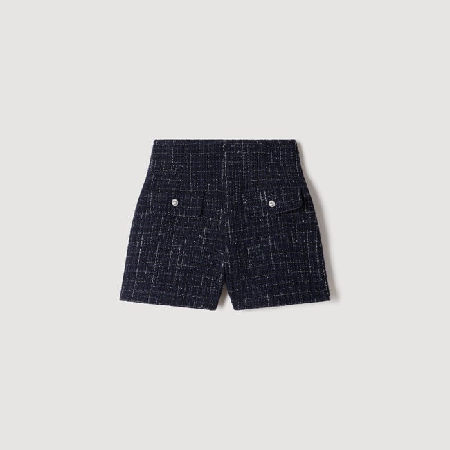 Decorative tweed shorts
