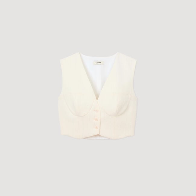 Sequin cropped vest