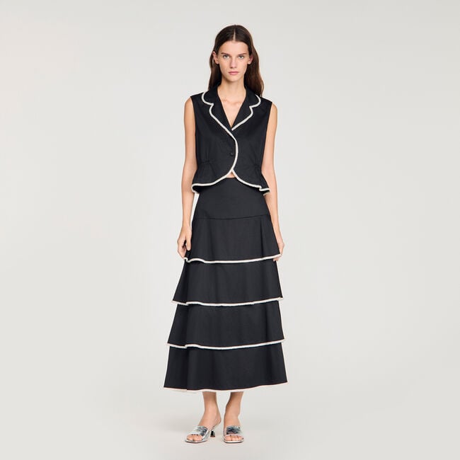 Beaded collar top