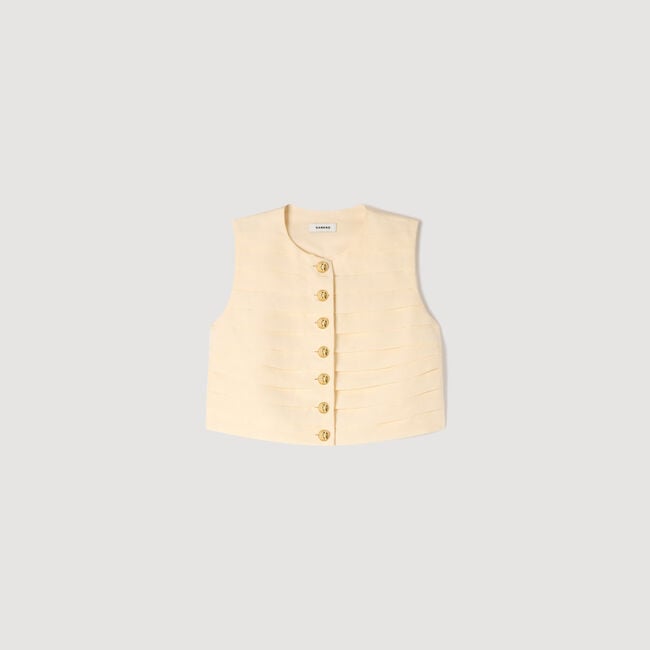 Pleated crop top