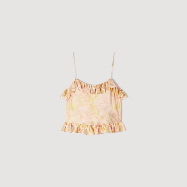 Flower print crop top