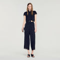 Paisley jacquard crop top