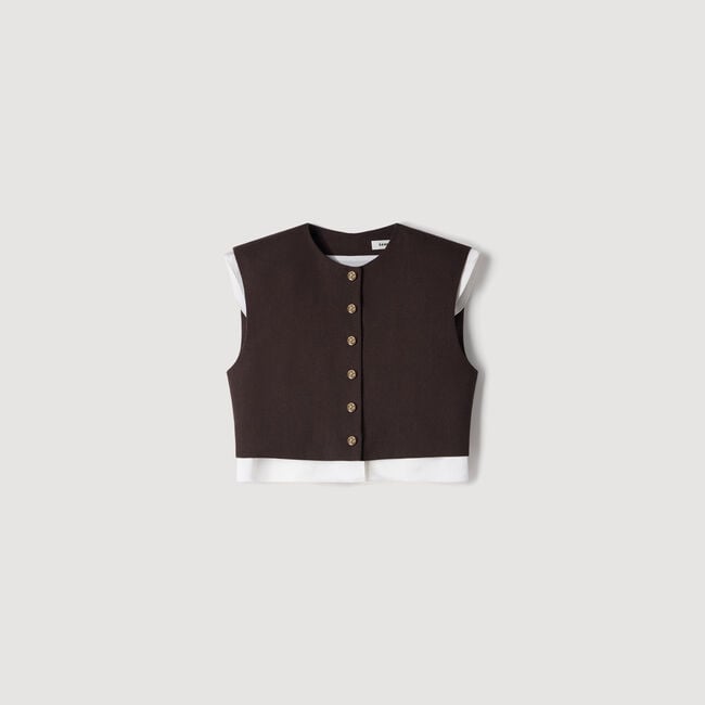2-in-1 wool crop top