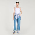 Beaded ribbed vest top