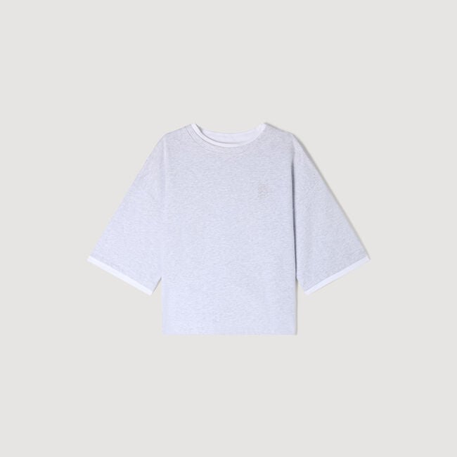 T-shirt with contrasting trim