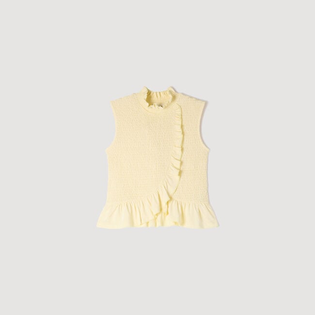 Ruffled smocked top