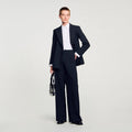 Striped suit jacket