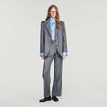 Checked wool jacket
