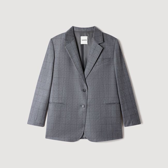 Checked wool jacket