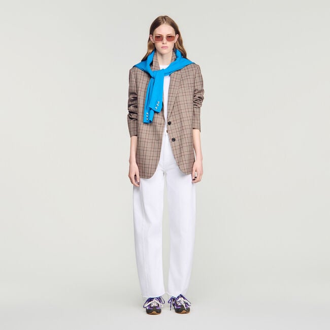 Check suit jacket