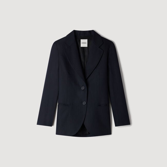 Striped suit jacket