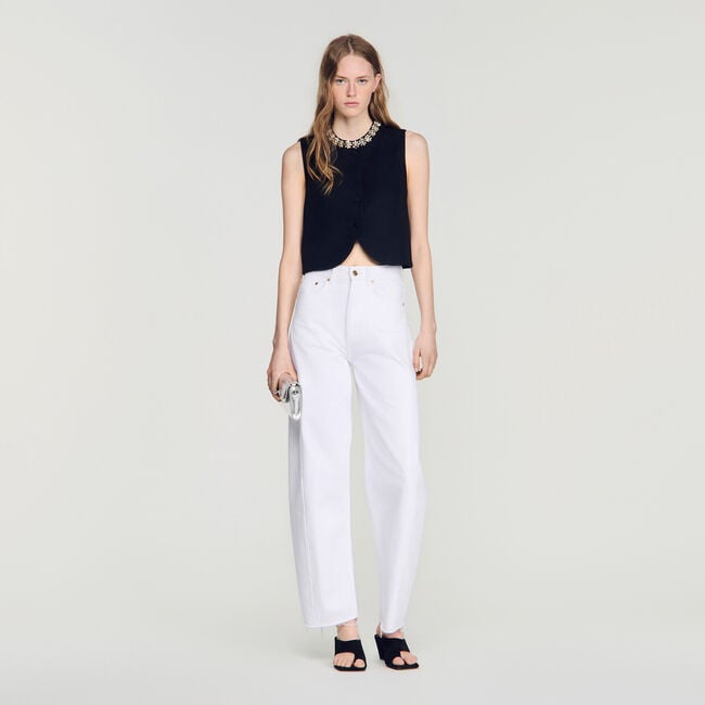 Top with jeweled neckline
