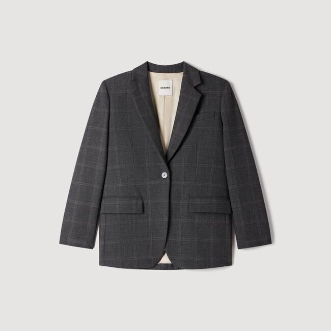 Check tailored jacket