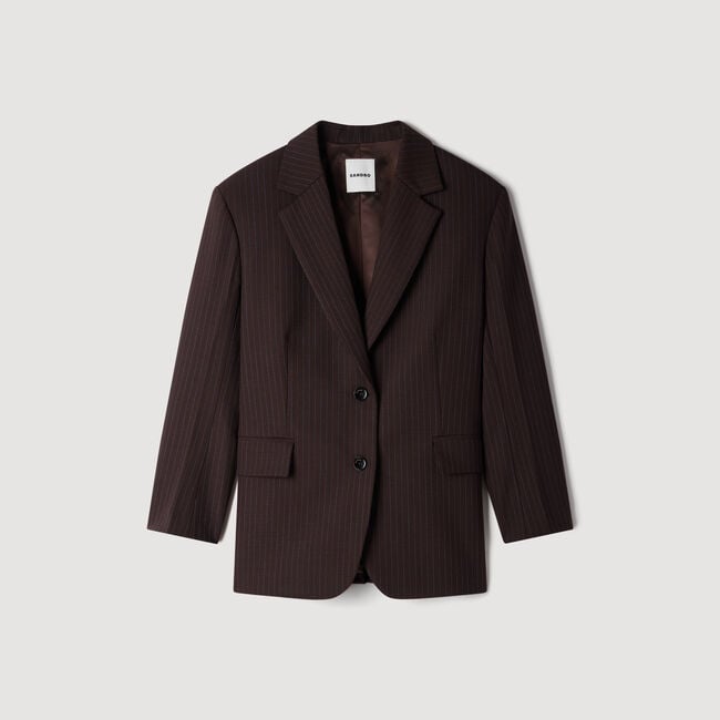 Striped suit jacket