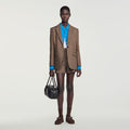 Check wool jacket