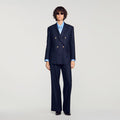 Rhinestone wool suit jacket