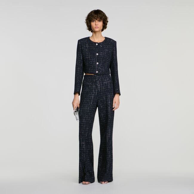 Decorative tweed jacket
